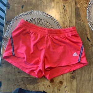 Bright pink work out shorts